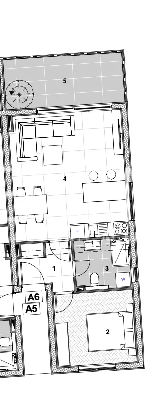 Trogir, Čiovo - Penthouse u luksuznom apartmanskom naselju u blizini mora 70 m2