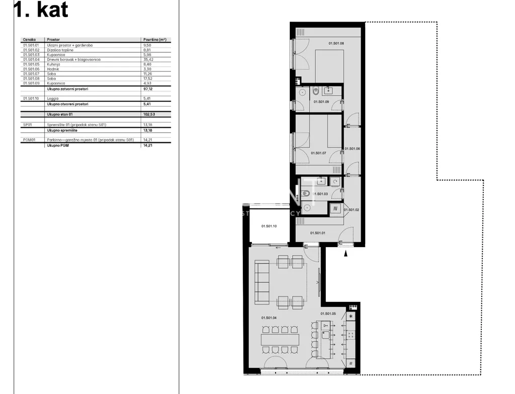 Zagreb, Medvedgradska - Trosoban stan u centru grada, novogradnja 121 m2