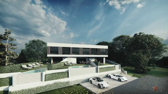 Pag, Mandre - Moderan dvoetažni stan s bazenom, novogradnja