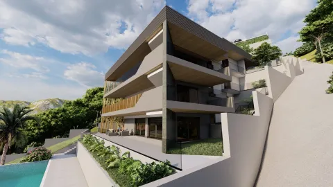 Omiš, Borak – Zemljište s projektom za izgradnju tri luksuzne vile 2460m2