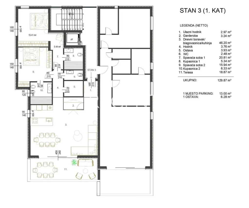 Istra, Rovinj – Luksuzan stan u novogradnji 130,25 m2