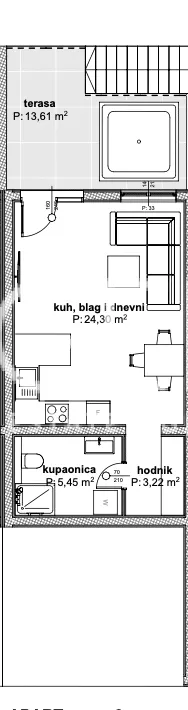 Trogir, Čiovo - Studio apartman u luksuznom apartmanskom naselju u blizini mora 33 m2