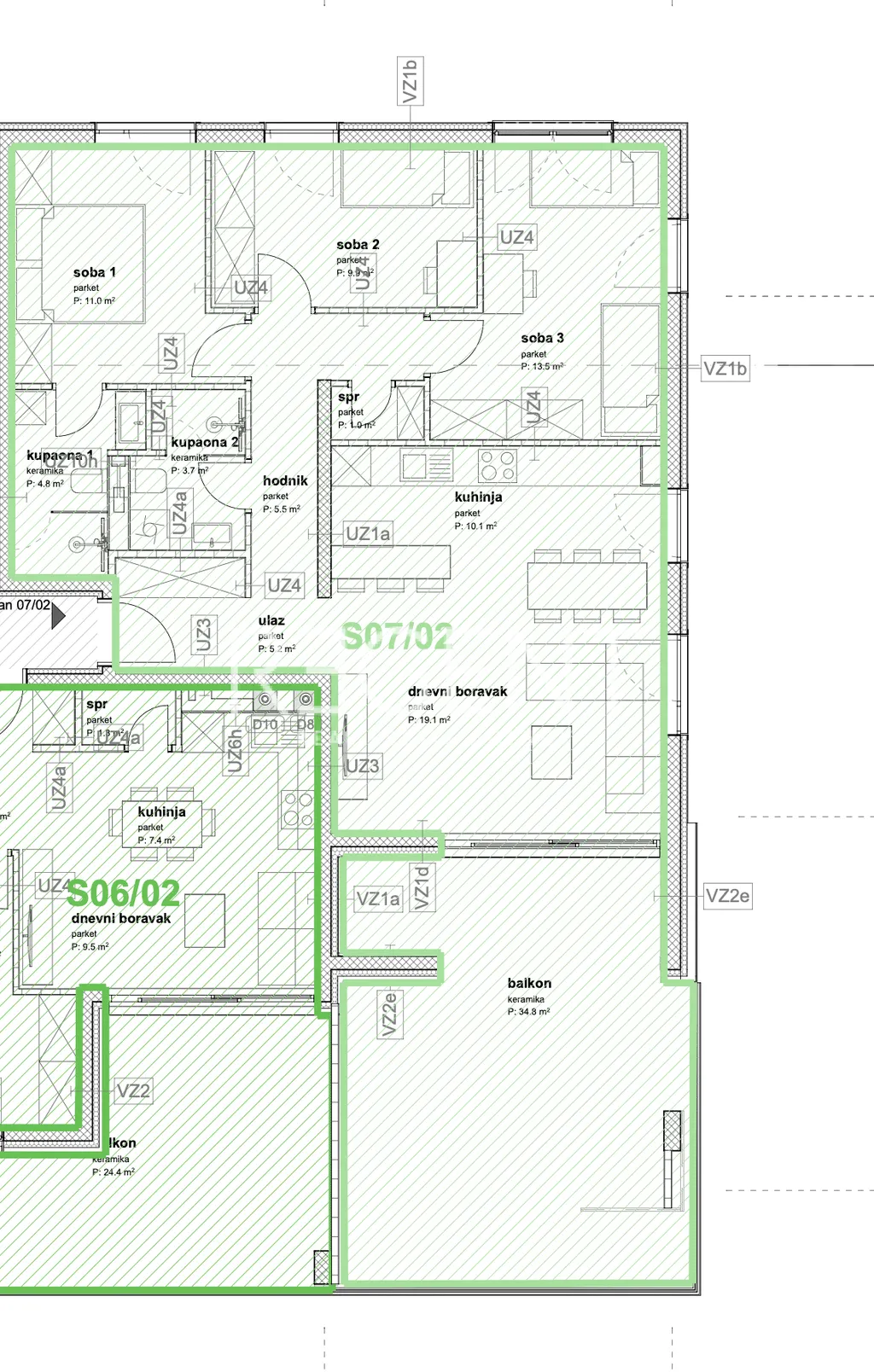 Kvarner, Opatija, Centar - Luksuzan četverosoban stan 107 m2, NOVOGRADNJA