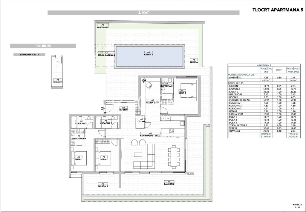 Kvarner, Opatija - Luksuzan stan s bazenom, novogradnja 200 m2