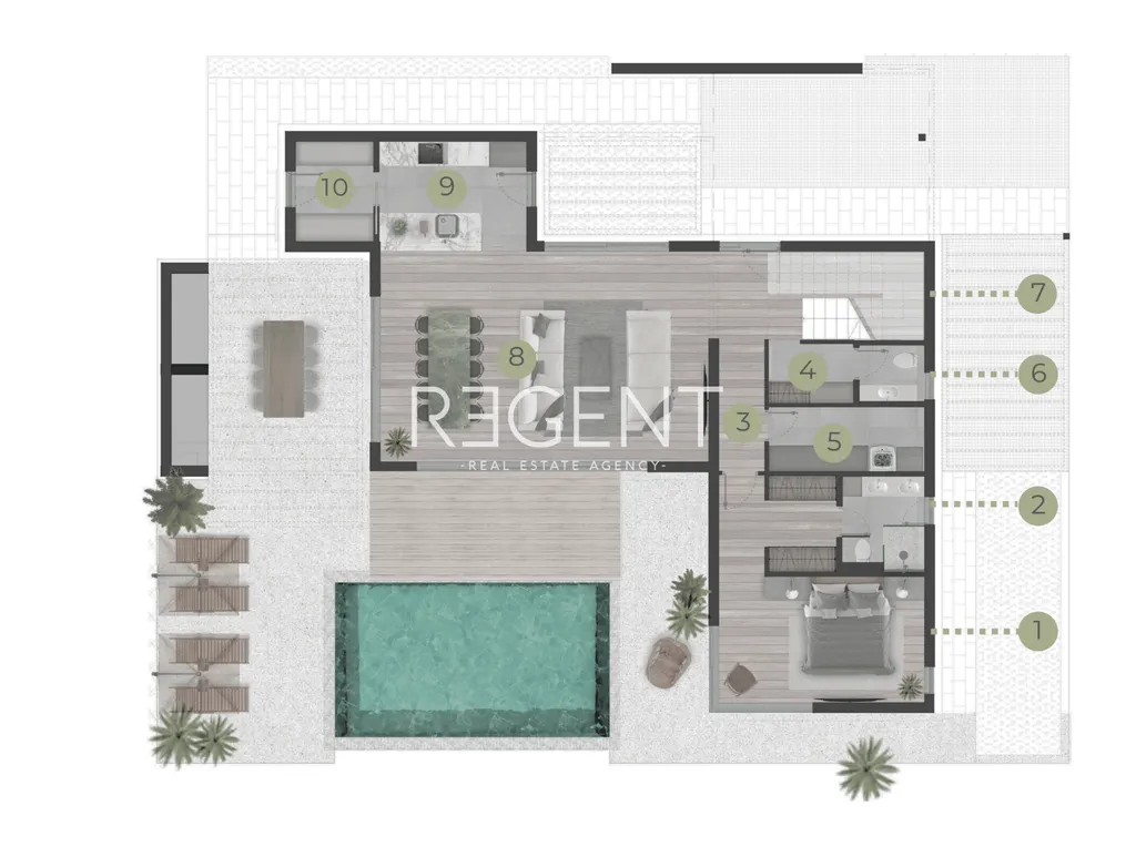 Brač, Supetar - Vila s bazenom u luksuznom kompleksu 250 m2