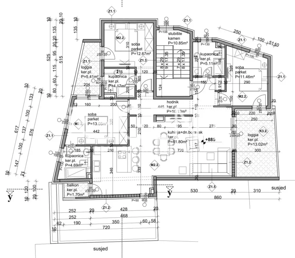 Makarska - Penthouse 117 m2 u novogradnji