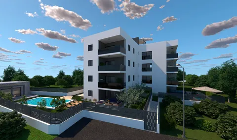 Trogir, Okrug Gornji – Dvosoban penthouse s krovnom terasom 77 m2 novogradnja