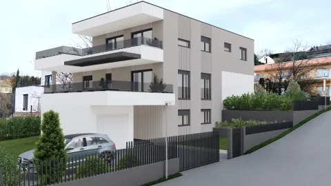 Zagreb, Šestine – Luksuzan stan u urbanoj vili s prostranim vrtom, 132 m², novogradnja