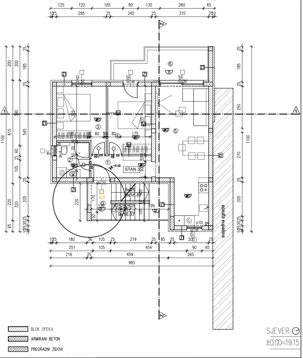 Trogir, Okrug Gornji - Dvosoban stan sa balkonom i krovnom terasom 67,19 m²