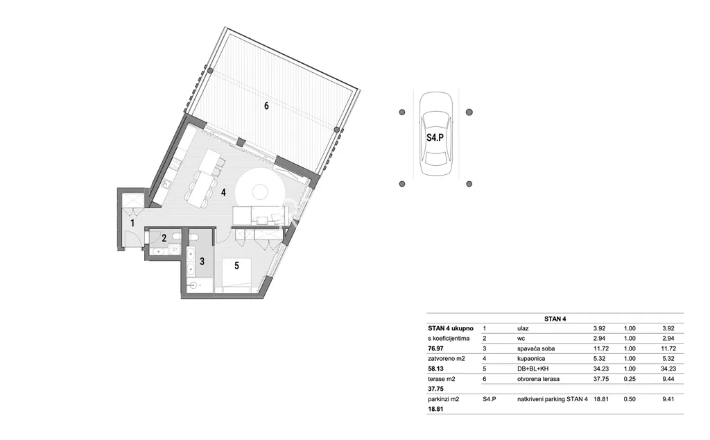 Zagreb, Šestine - Luksuzan dvosoban stan u urbanoj vili 80 m2
