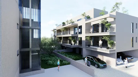 Trogir – Dvosoban stan u blizini centra s balkonom 72 m2, novogradnja