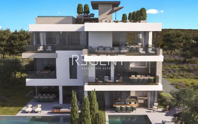 Sukošan – Luksuzno moderni penthouse s krovnom terasom i bazenom 193 m2