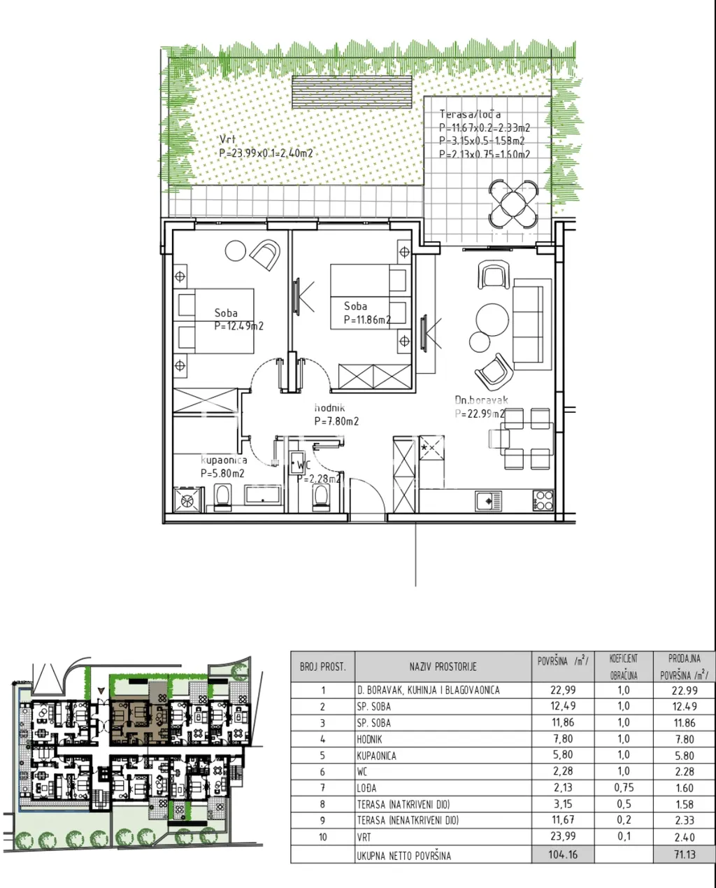Makarska - Moderan dvosoban stan 72 m2 NOVOGRADNJA