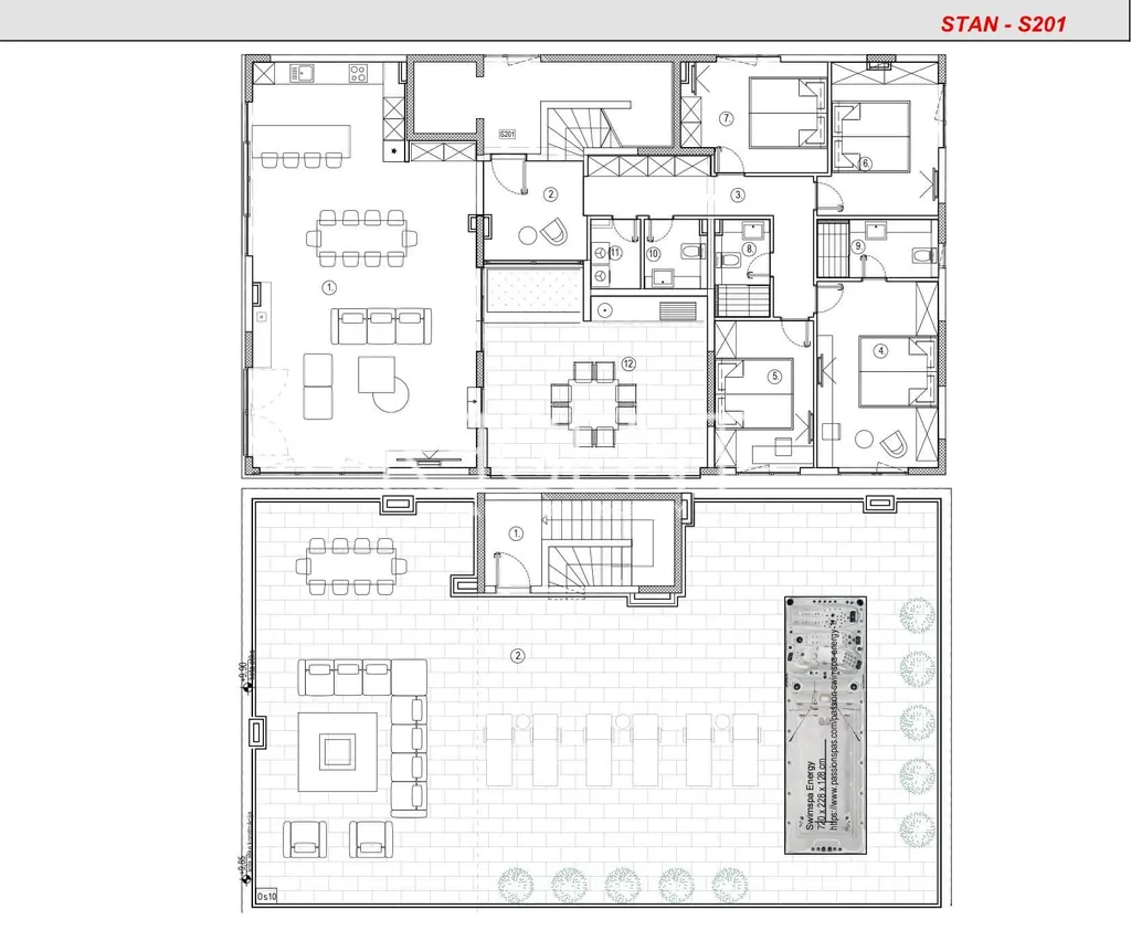 Zadar, Sukošan - Penthouse u novogradnji, 249 m2