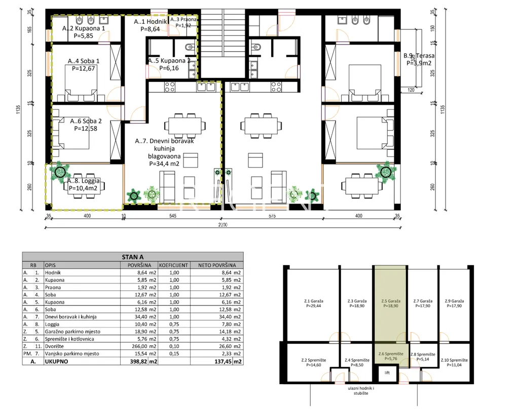 Istra, Rovinj - Moderan stan u izgradnji 137,45 m2