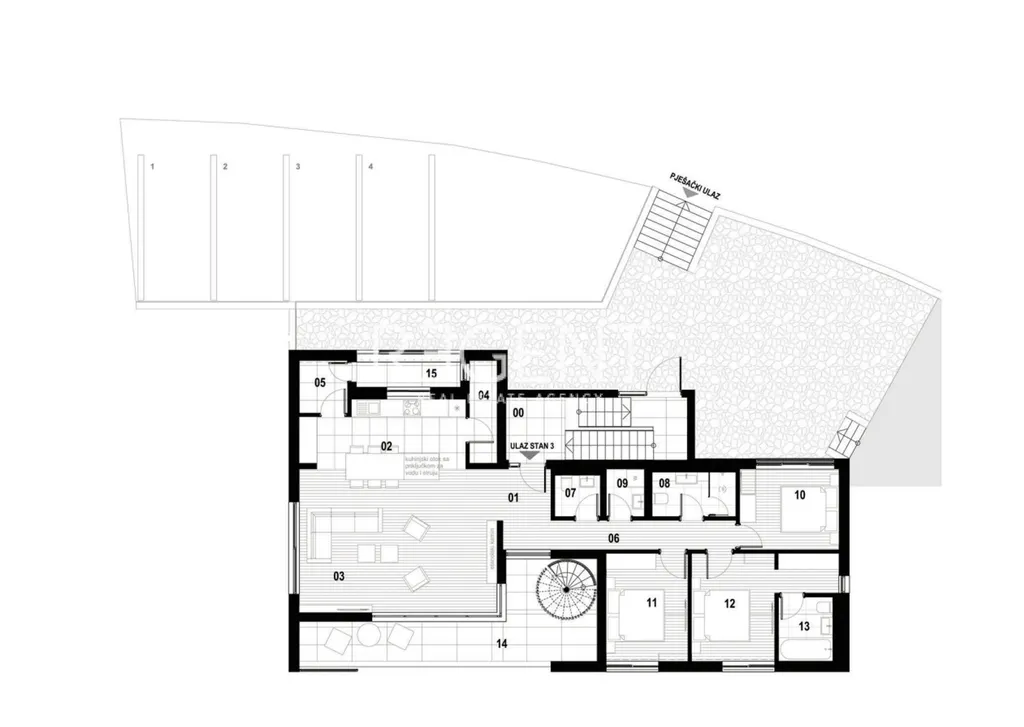 Rijeka, Kastav - Četverosoban penthouse u luksuznom kompleksu 131 m2