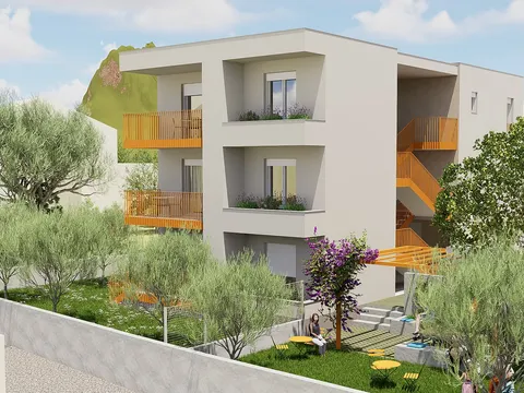 Kaštel Kambelovac – Dvosoban stan s vrtom novogradnja, 79.07 m²