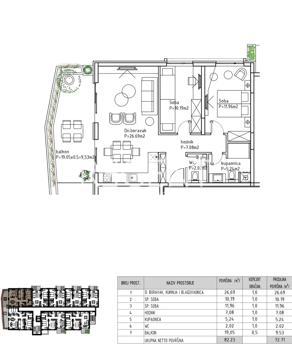 Makarska - Moderan dvosoban stan 73 m2 NOVOGRADNJA
