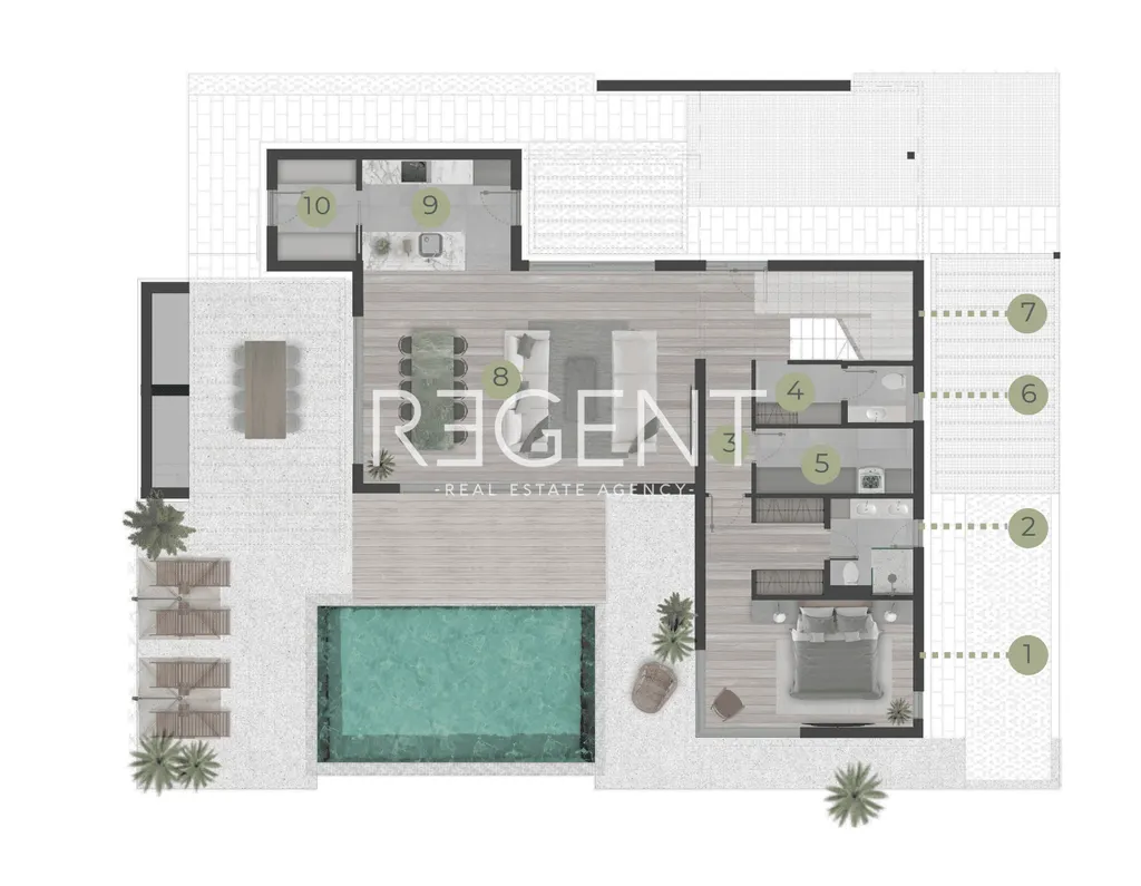 Brač, Supetar - Vila s bazenom u luksuznom kompleksu 280 m2