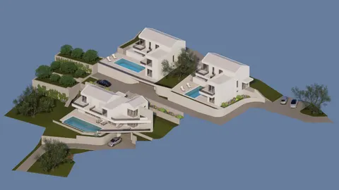 Split, Podstrana - Zemljište 3355 m2 s projektom za tri vile