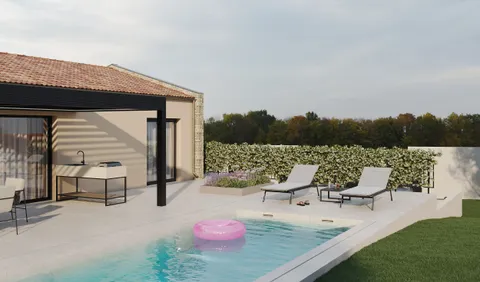 Istra, Žminj - Moderna prizemnica s bazenom 106 m2