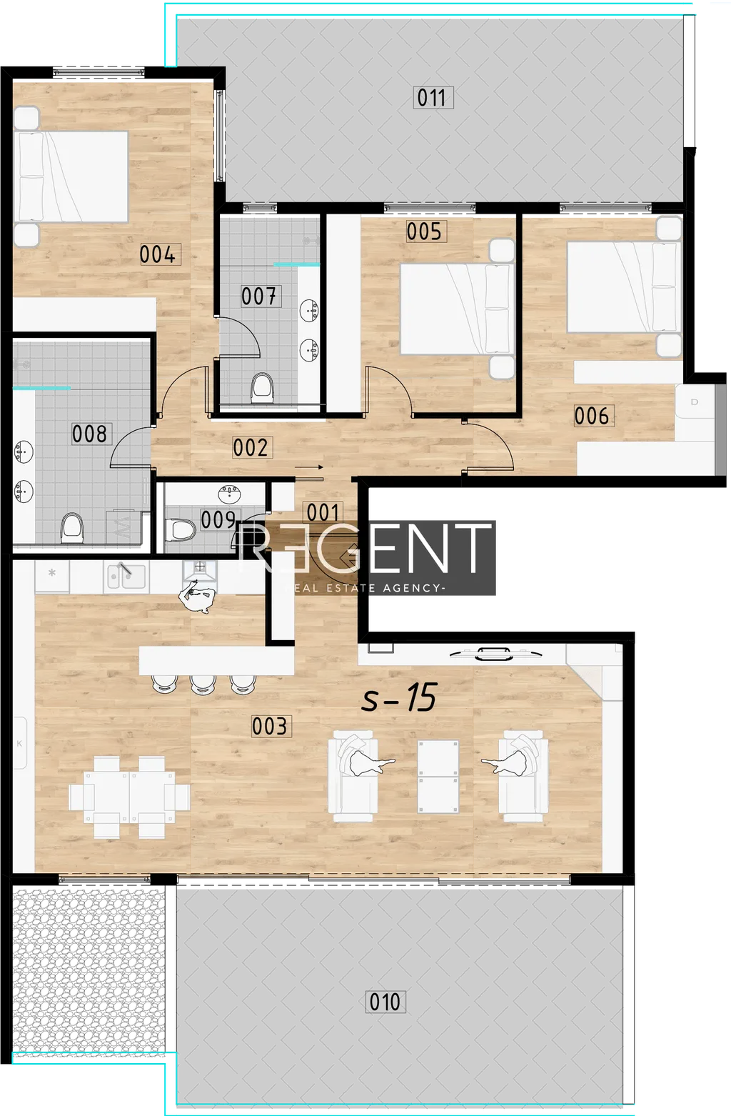Zagreb, Donje Svetice - Četverosoban stan u izgradnji 140 m2