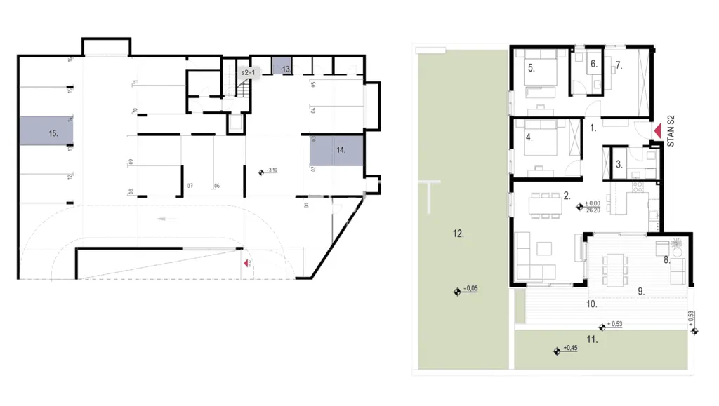 Split, Kaštela - Dvosoban stan s terasom 144 m2 NOVOGRADNJA