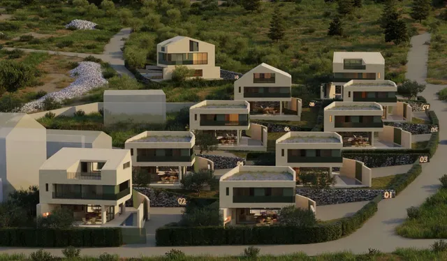 Brač, Sutivan - Trosobna dvoetažna vila sa bazenom i pogledom na more 109 m2