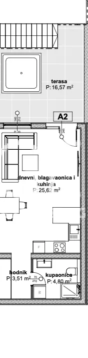 Trogir, Čiovo - Studio apartman u luksuznom apartmanskom naselju u blizini mora 38 m2