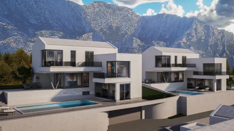 Split, Podstrana - Zemljište 3355 m2 s projektom za tri vile