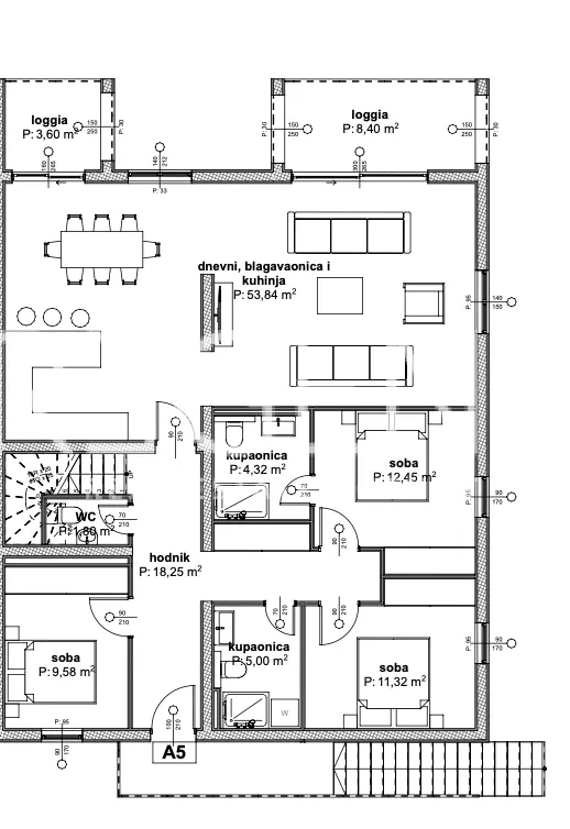 Trogir, Čiovo - Apartman u luksuznom apartmanskom naselju u blizini mora 75 m2