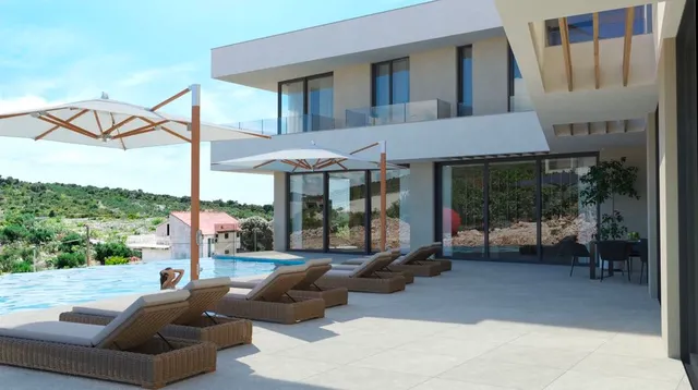 Rogoznica, Kanica - Moderna vila s pogledom na more 400 m2