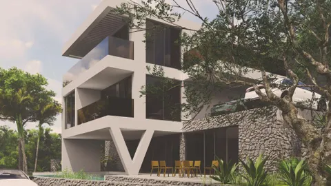 Omiš, Lokva Rogoznica - Moderna vila u izgradnji s pogledom na more 277 m2