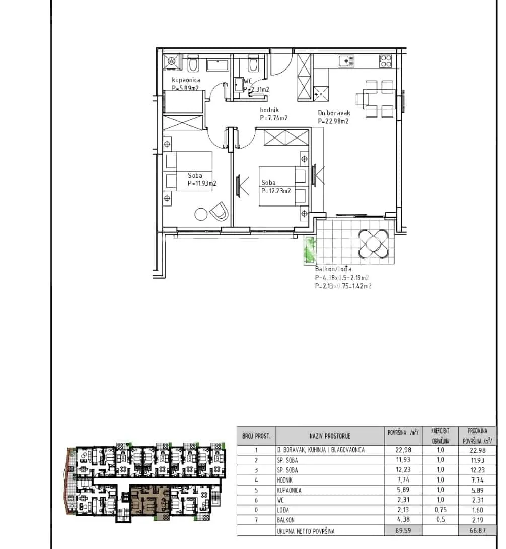 Makarska - Moderan dvosoban stan 67 m2 NOVOGRADNJA