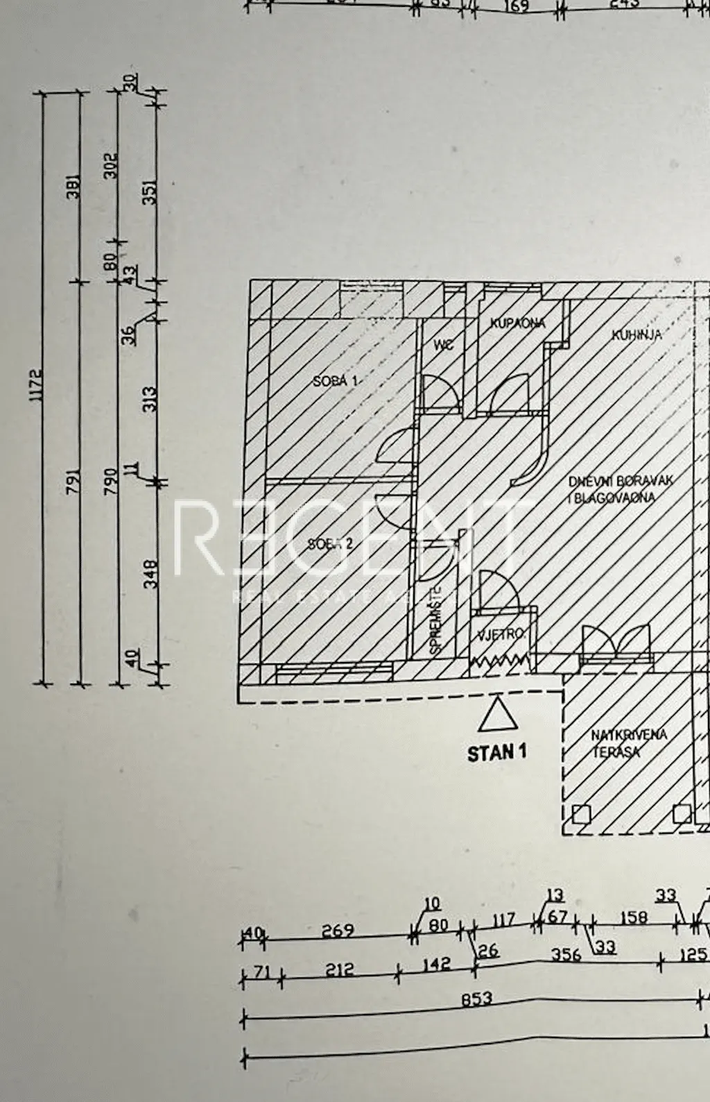Crikvenica, Dramalj, Kačjak - Trosoban stan 55 m2 s pogledom na more