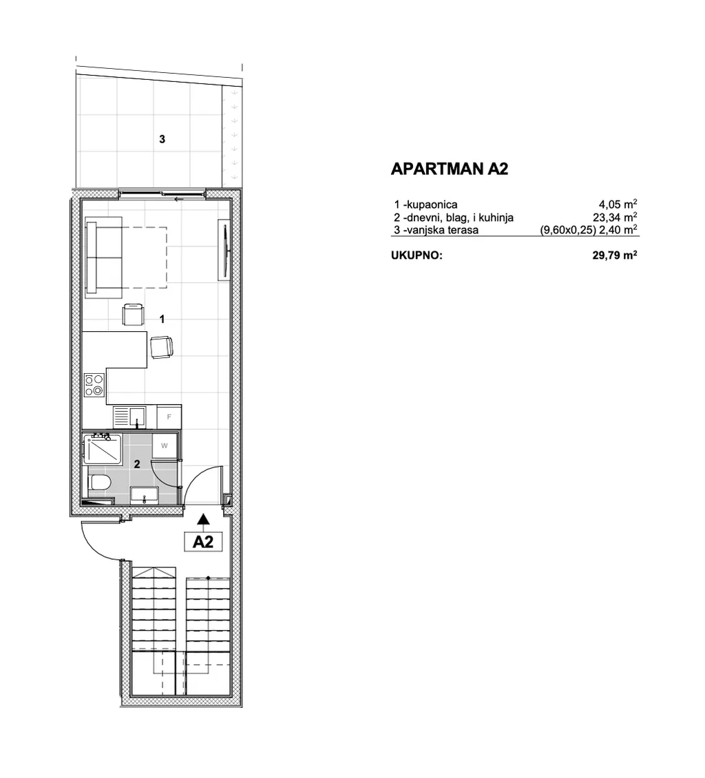 Trogir, Čiovo - Studio apartman u luksuznom apartmanskom naselju u blizini mora 30 m2