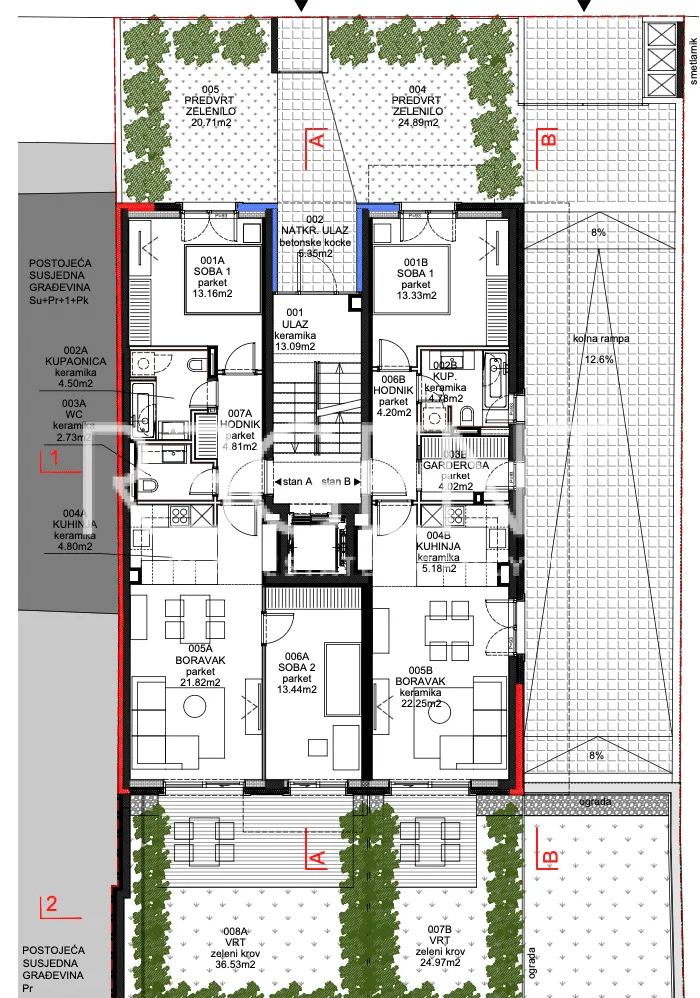 Zagreb, Petrova - Prekrasan dvosoban stan 69 m2, NOVOGRADNJA