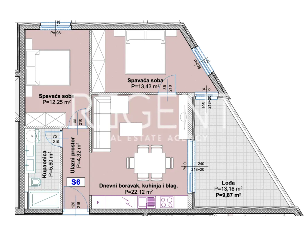 Makarska, Centar - Dvosoban stan 68 m2 - NOVOGRADNJA