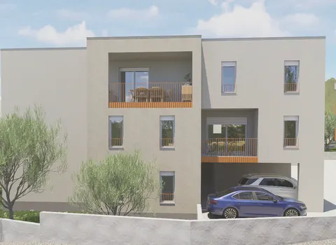 Kaštel Kambelovac – Dvosoban stan s vrtom u novogradnji, 83 m²
