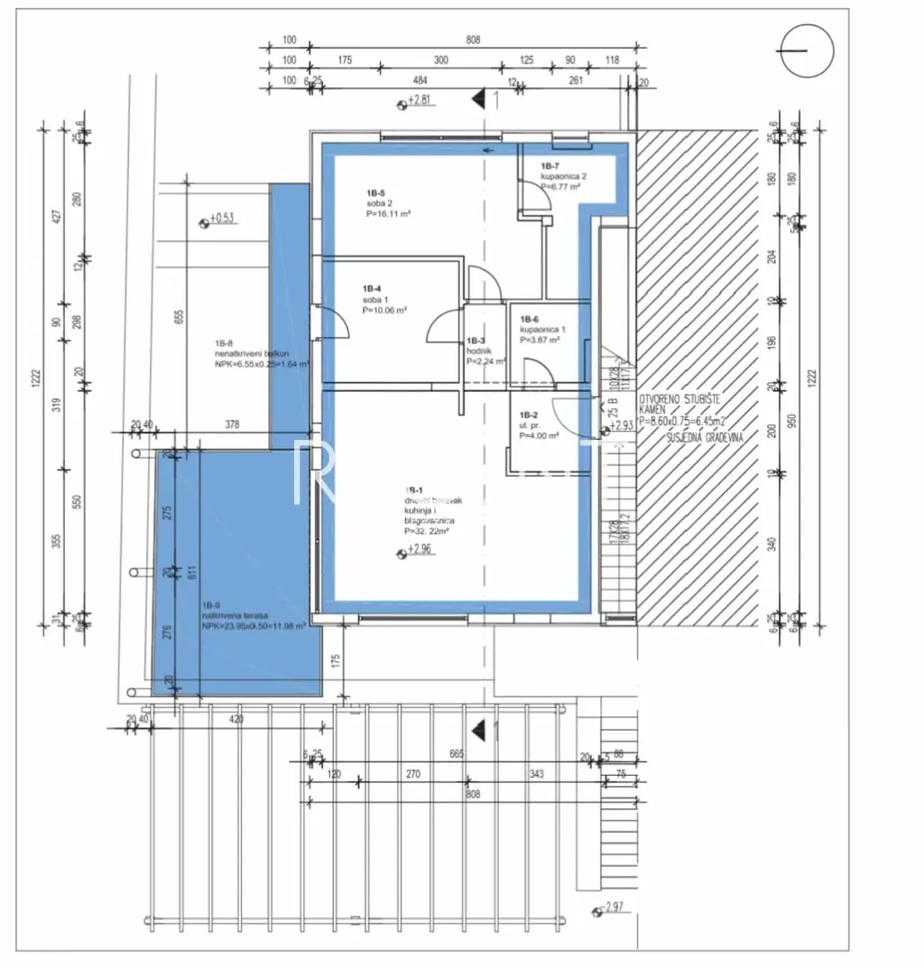 Brač, Sutivan - Dvosoban stan u stambenom kompleksu 95,21 m2