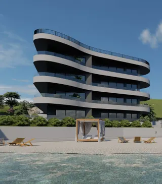 Trogir, Seget Donji - Dvosoban stan prvi red do mora 78m2