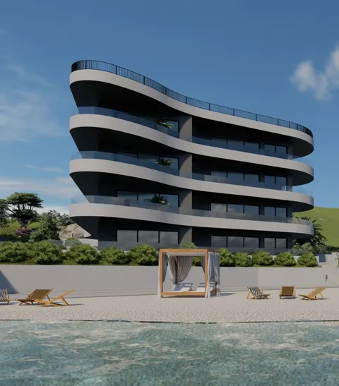 Trogir, Seget Donji - Dvosoban stan prvi red do mora 78m2