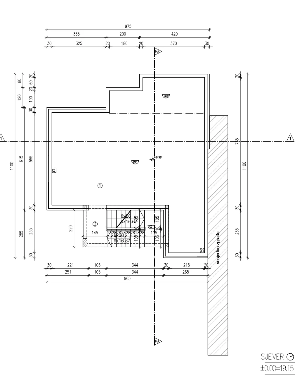 Trogir, Okrug Gornji - Dvosoban stan sa balkonom i krovnom terasom 67,19 m²