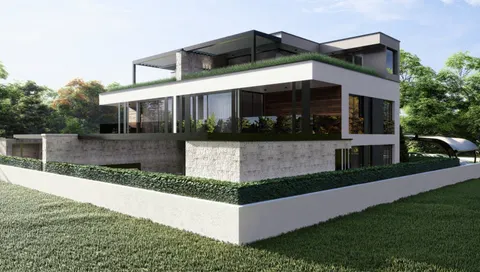Istra, Vabriga - Luksuzan trosoban stan s bazenom i vrtom 119 m2