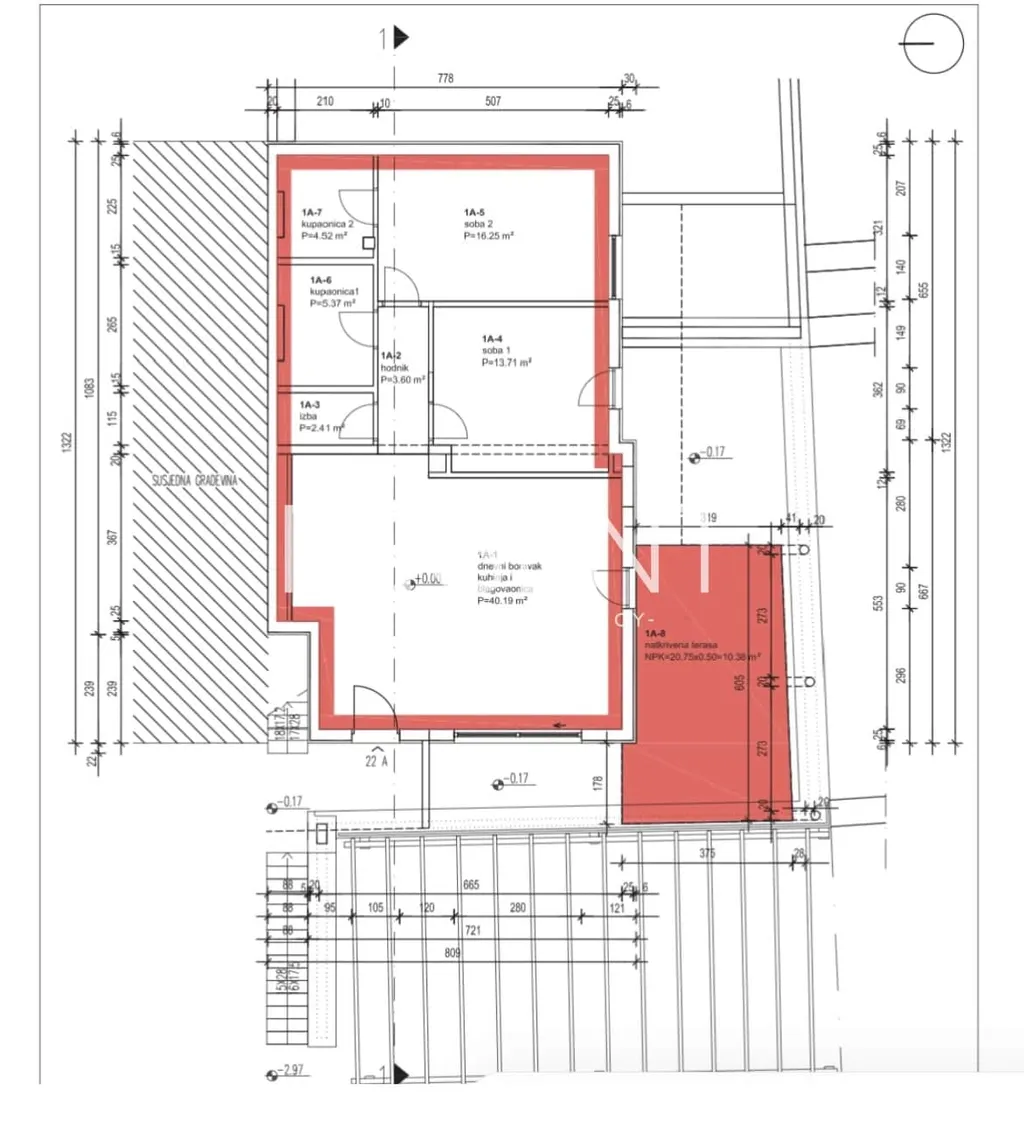 Brač, Sutivan - Dvosoban stan u stambenom kompleksu 97,84 m2