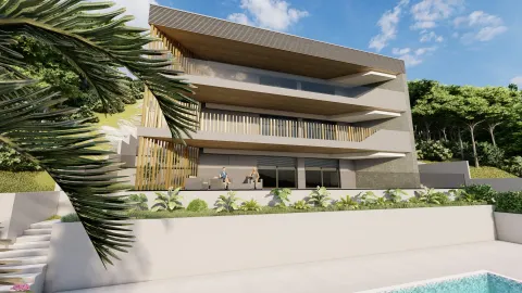 Omiš, Borak – Zemljište s projektom za izgradnju tri luksuzne vile 2460m2