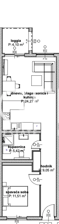 Trogir, Čiovo - Apartman u luksuznom apartmanskom naselju u blizini mora 75m2