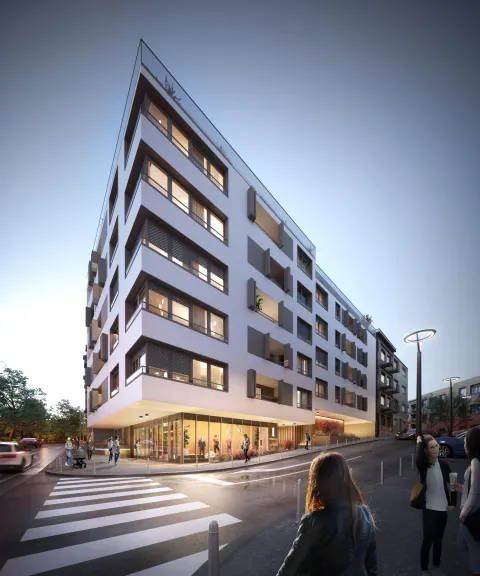 Zagreb, Novakova, Langov Trg - Poslovni prostor u urbanoj stambenoj novogradnji 104 m2