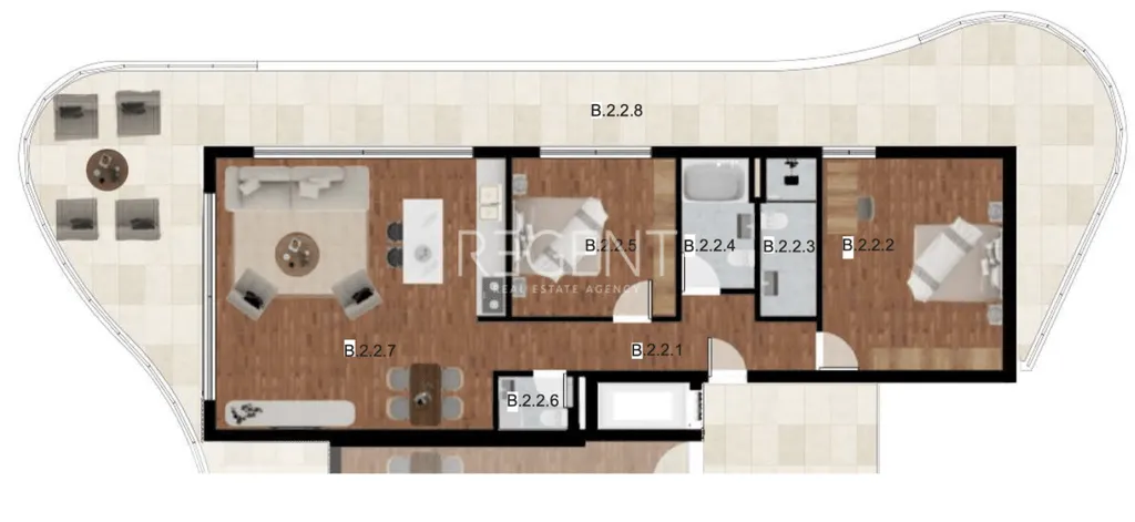 Trogir, Seget Donji - Dvosoban stan prvi red do mora 78m2