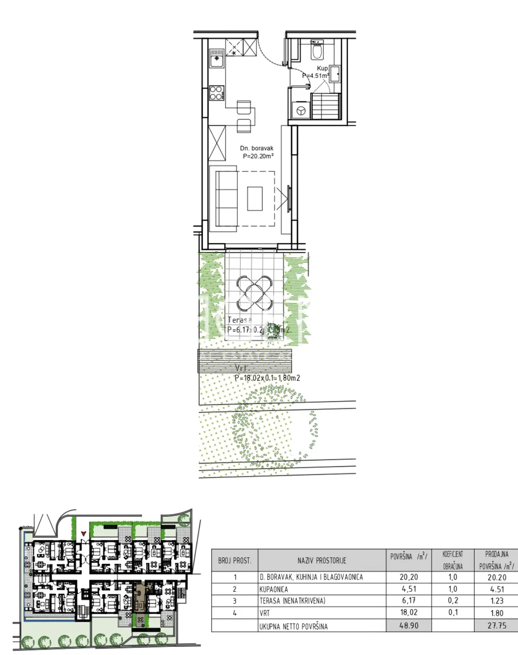 Makarska - Moderna garsonjera 28 m2 NOVOGRADNJA